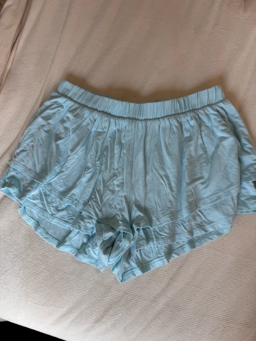 Altar’s State Light Blue Ruffled lounge Shorts
